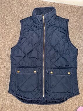 J. Crew Navy Blue Jacket with Gold Zipper